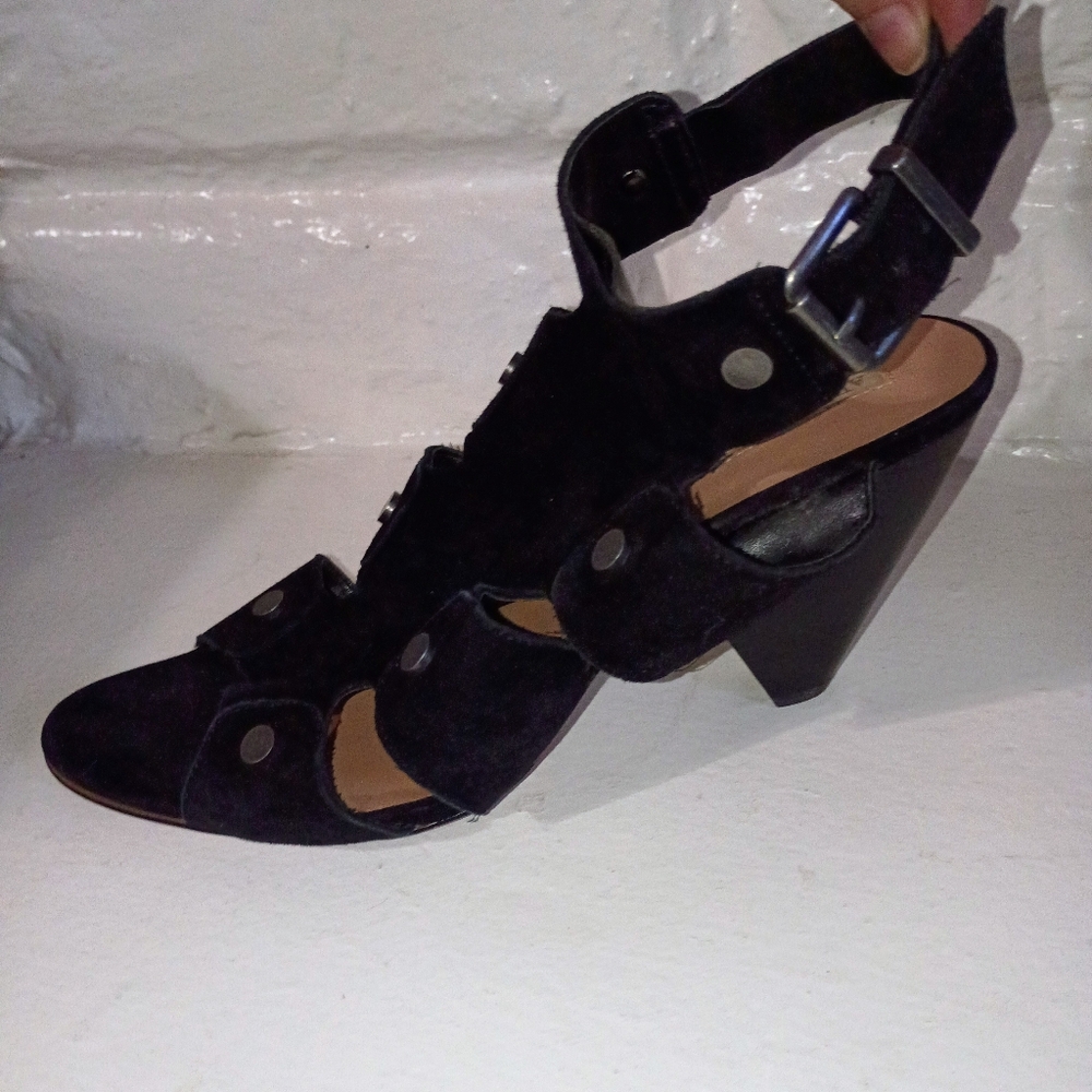 Audrey Brooke Katy Suede Studded Heels - Picture 3 of 9